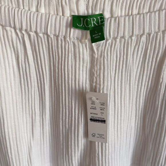 J Crew Relaxed beach pant in airy gauze Women’s Large White‎ - Picture 8 of 9